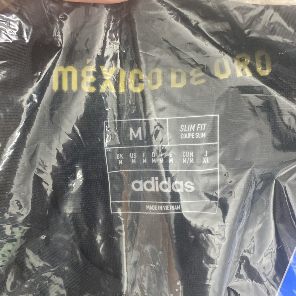 NWT Authentic Adidas Mexico Gold Cup Black/gold 2025 Soccer Jersey Size M JF2639 - Picture 2 of 7
